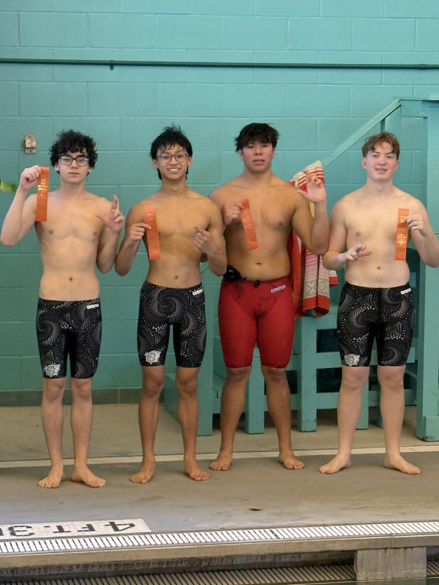 RandleSwimming's tweet photo. Congratulations to Onur, Christian, Haiden, and Rhys for finishing 7th at Regionals in the 200 Medley! @trhsathletics1 @RandleHS @lcisdathletics https://t.co/QSS1qC9eGv