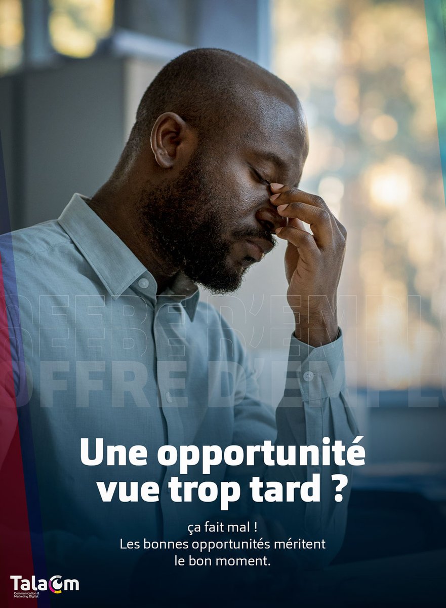 TalaComkin's tweet photo. Dans le monde professionnel, le facteur temps est souvent décisif.
Une information pertinente perd toute sa valeur lorsqu’elle arrive trop tard.
En RDC, de nombreuses opportunités professionnelles restent inexploitées, non par manque de compétence, mais par manque d’accès rapide et structuré à l’information.

TALACOM a été conçu pour répondre à ce besoin :
➡️ Centraliser les annonces professionnelles et permettre aux entreprises et aux professionnels d’accéder à l’information au bon moment.

Car une communication efficace, ce n’est pas seulement ce que l’on dit, mais aussi quand et où on le dit.
Entrez dans une nouvelle discussion dès aujourd'hui : https://t.co/iAd9ahTTib

#TalaCom #OpportunitésProfessionnelles #DigitalisationRDC #CommunicationPro #AppelsOffres #RecrutementRDC #PlateformeDigitale #TalaCom2026