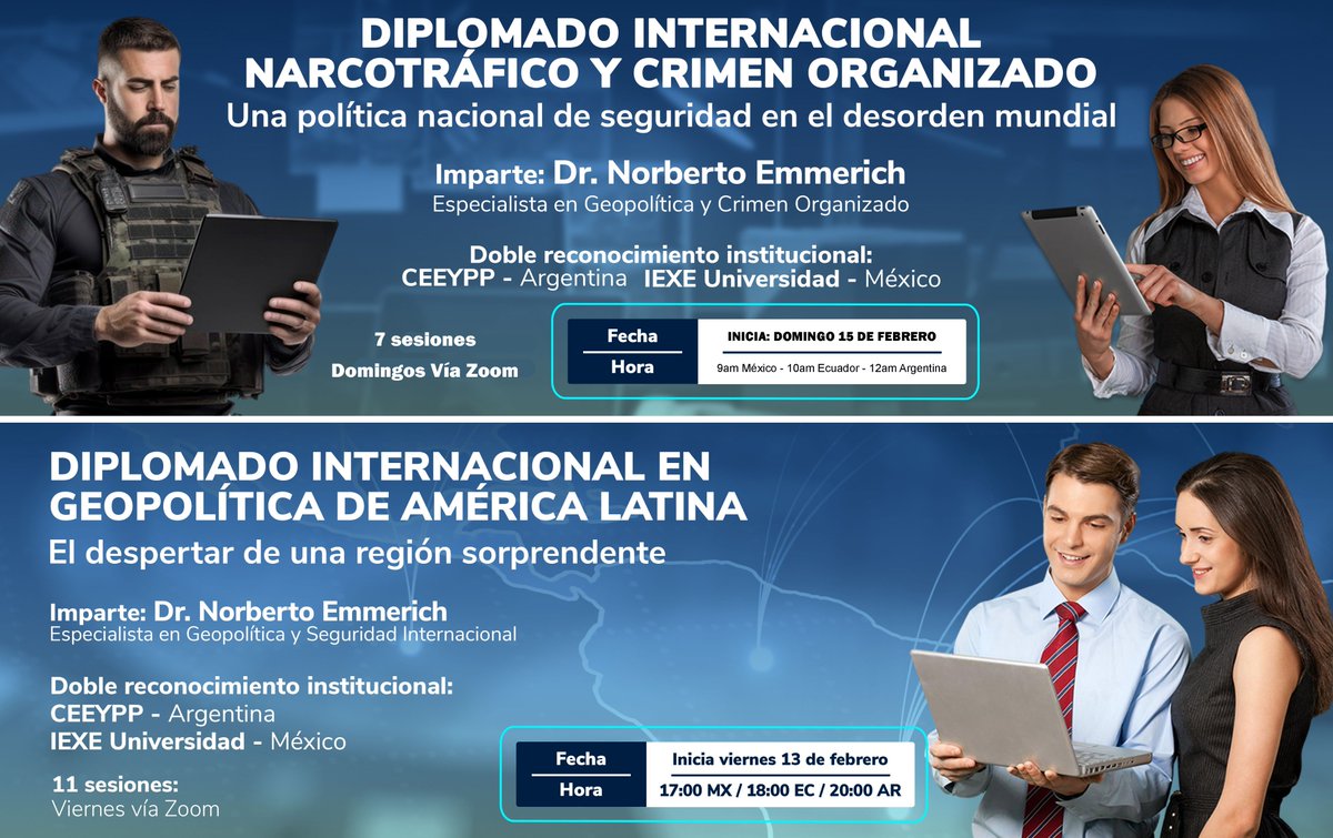 Ultimos días!!!! Comienzan el 13 y 15 de febrero.
Informes e Inscripción: info@ceeypp.org