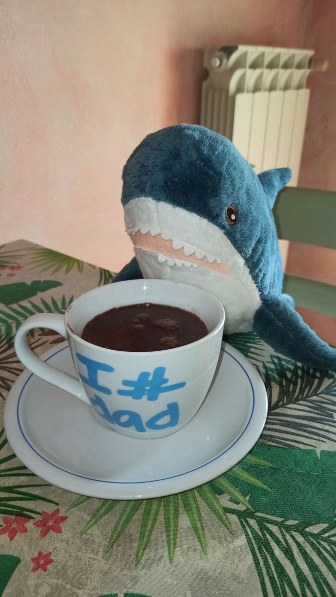 What you need to face Monday is a delicious hot chocolate!

#IKEAのサメ #ikeashark #stuffedtoy #blåhaj #brioches #italy #peluches #stuffedanimals #blahaj #homesweethome #lasagna #chocolate #winter #monday #week #mug #face #delicious #february