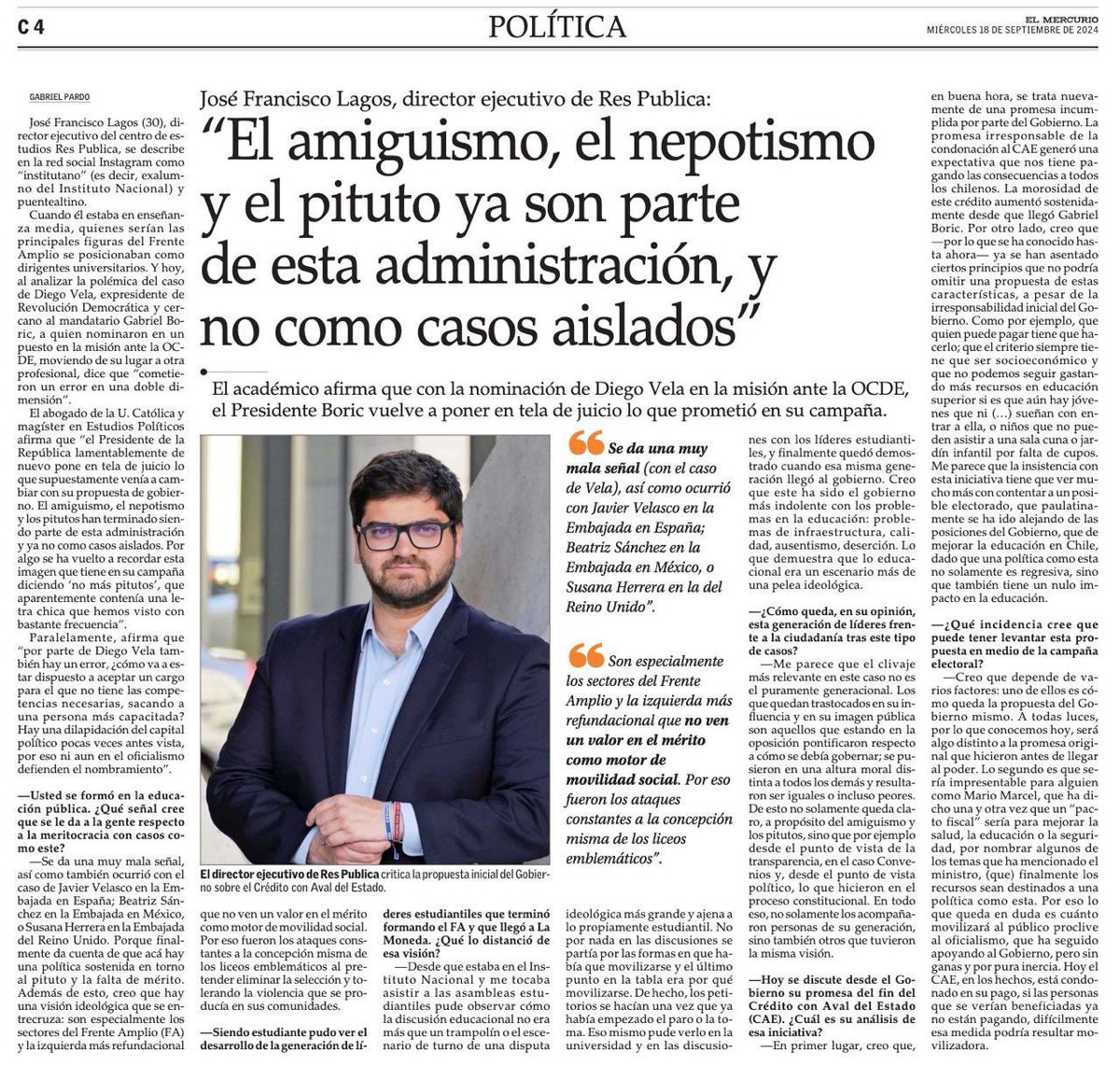 Lettus_Maglio's tweet image. “El amiguismo y el pituto ya son parte de esta administración”

Los pitutos y las críticas siempre son para los del frente, nunca para los propios.

Los flamantes miembros del
Gabinete de Kast son todos los que perdieron O no @Josefcolagos 

Por la boca muere el pez.