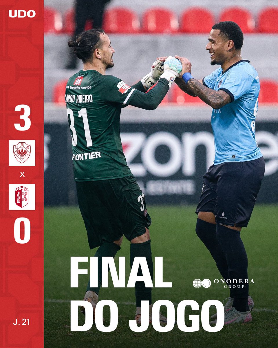 #UDOFCV 90’ ⏱ Regresso abençoado ao Carlos Osório! ❤️💙

Três pontos, três golos e baliza inviolada!
Sabino abriu o caminho, Yefrei continuou a aumentar o marcador e um desvio selou a festa. Casa ligada, voz alta, União em campo e nas bancadas. 

Que venha o próximo! 💪🏽