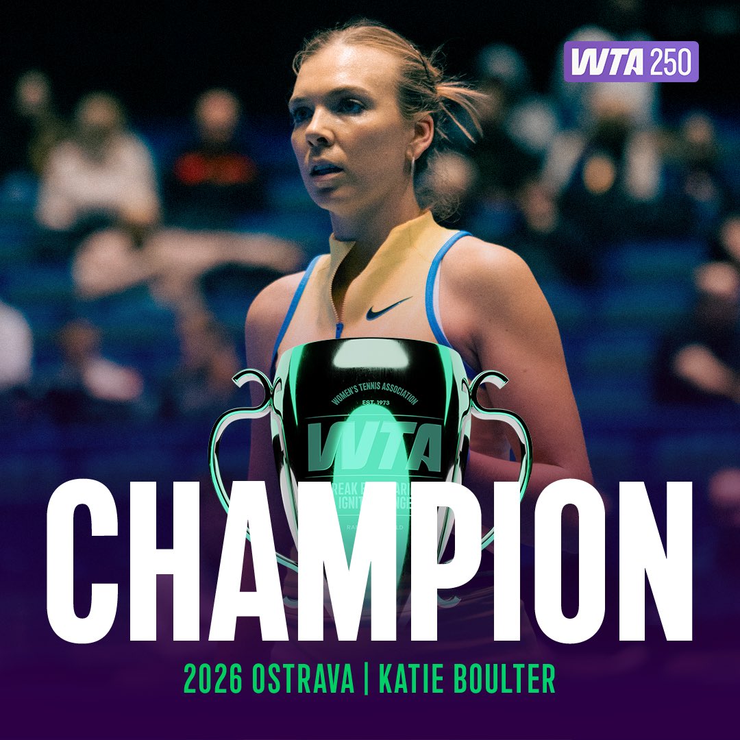 Secured her fourth career title 🤩

<a href="/katiecboulter/">Katie Boulter</a> makes a comeback to defeat Korpatsch in Ostrava!

#OstravaOpen