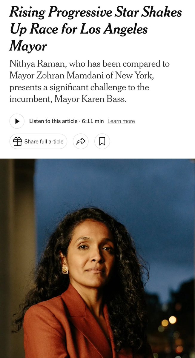mnolangray's tweet image. It has been a rough few of years for Los Angeles, but Nithya Raman has been consistently clear-eyed and solutions-oriented about the city's problems. Combine that with an understanding of government needed to effectuate change and I think she is an extremely strong candidate.