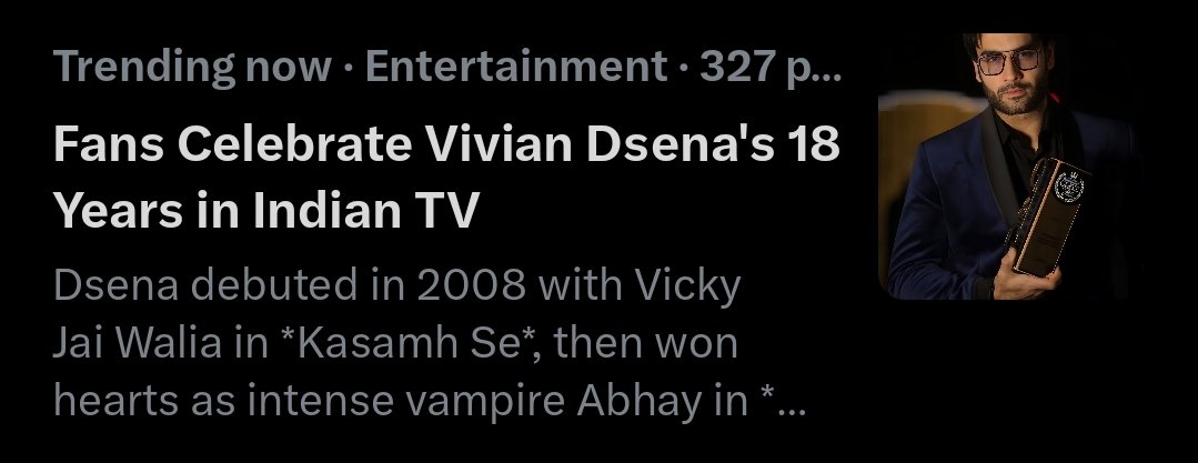 Recognised by X.. 

#VivianDsena  #VDians
#18YearsOfVivianMagic