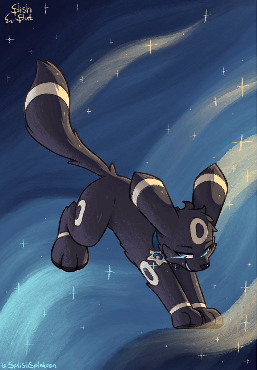 SplishSplateon's tweet image. just dropped in from the daydream--you know i always gotta cause a big scene✨

#ブラッキーの日 #UmbreonDay