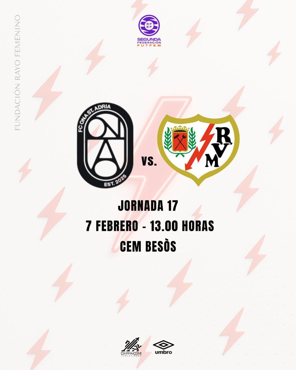 WosoMagazine's tweet image. 🚨JORNADA 1️⃣7️⃣🚨

#SegundaFederacionFutFem Grupo 2

@elnostreclub 🅱️🔵🔵 4️⃣➖1️⃣ @FundRayoFem 🔴⚪️

⚽🔵🔵 Raquel, Andrea, Aitana e Isabelle
⚽️🔴⚪ M. Marti️

🏟 Municipal de Badalona 

#wosomagazine🧩 #elnostreclub #VamosRayoFemenino
