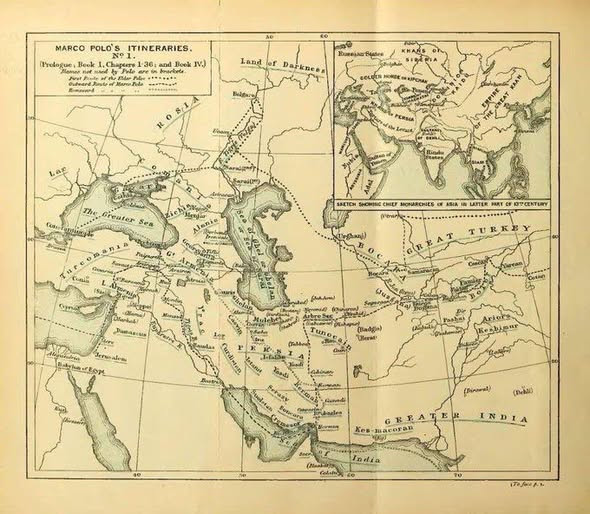 Marco Polo'nun 750 yıl önceki haritası...

Burada Anadolu; "Turcomania", Orta Asya ise "Great Turkey" (Büyük Türkiye) olarak adlandırılmış...