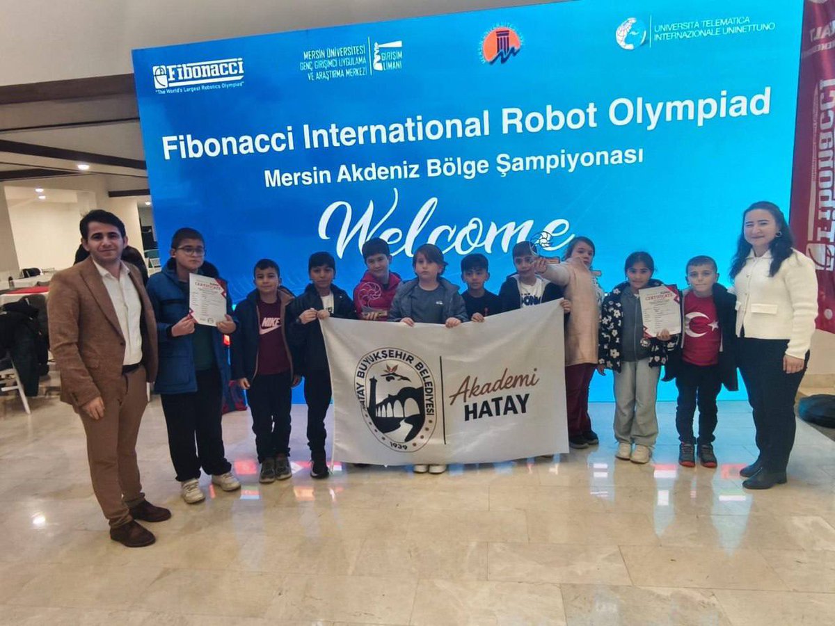 HatayBSB's tweet photo. Hatay Bilim Merkezi olarak ilk yarışma heyecanımızı yaşadık.
Fibonacci Uluslararası Robot Olimpiyatları Akdeniz Bölge Yarışması’nda Start-Up Junior kategorisinde biri 1.’lik, diğeri 3.’lük olmak üzere iki derece elde ettik.
Evlatlarımızla gurur duyuyoruz. https://t.co/36qYrLhlOI