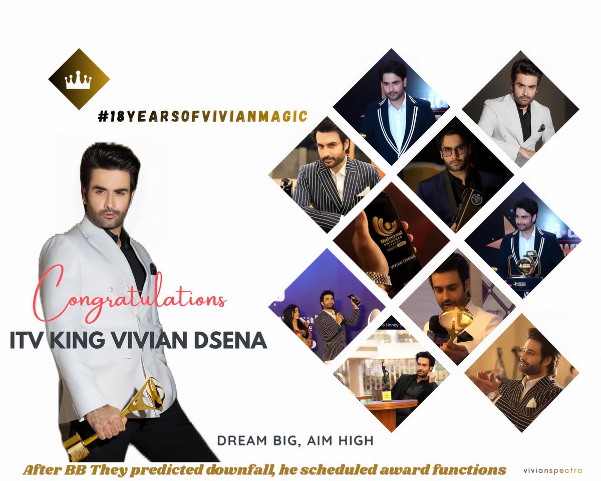 Every award, every stage, every fan — all a part of 18 years of pure magic. Unstoppable, unbothered, unmatched… the king of every moment, the legend of every era ✨🔥

#VivianDsena #VDians
 #18YearsOfVivianMagi