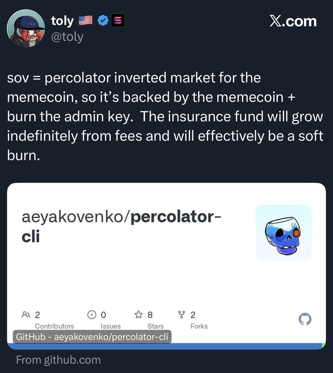 hoomfe's tweet image. Toly is literally shilling $SOV

EdGoCECeH7xtg6F6B9STvvVMYjFBvUkL4TrLPBq2W2j5