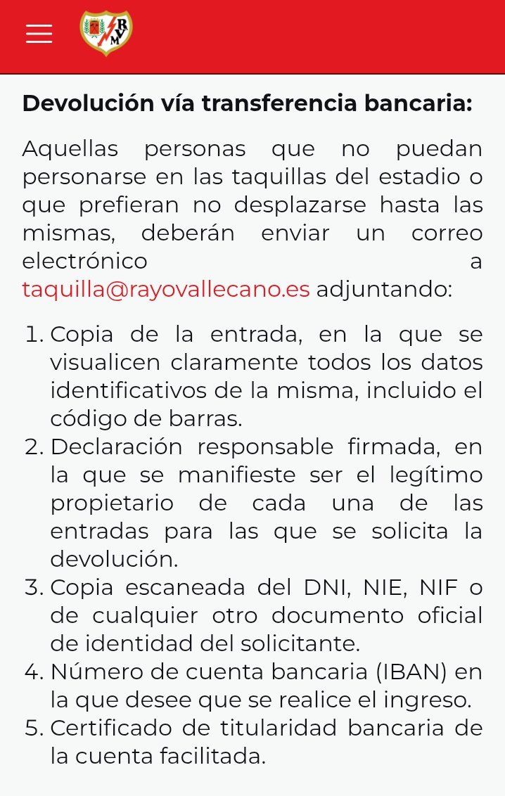 FernandoSebas73's tweet photo. @RayoVallecano 6. Certificado de Penales. 
7. Una colonoscopia reciente. 
8. La partida de nacimiento. 
9. Un Cristo de los Milagros. 
10. Una foto de 4ºEGB o Primaria. 
11. Un pelo de unicornio. 
12. El carnet del Blockbuster. 
13. Una pulserita de Falange. 
14. Ir en chándal del Carrefour. https://t.co/jTLaNT3ytl