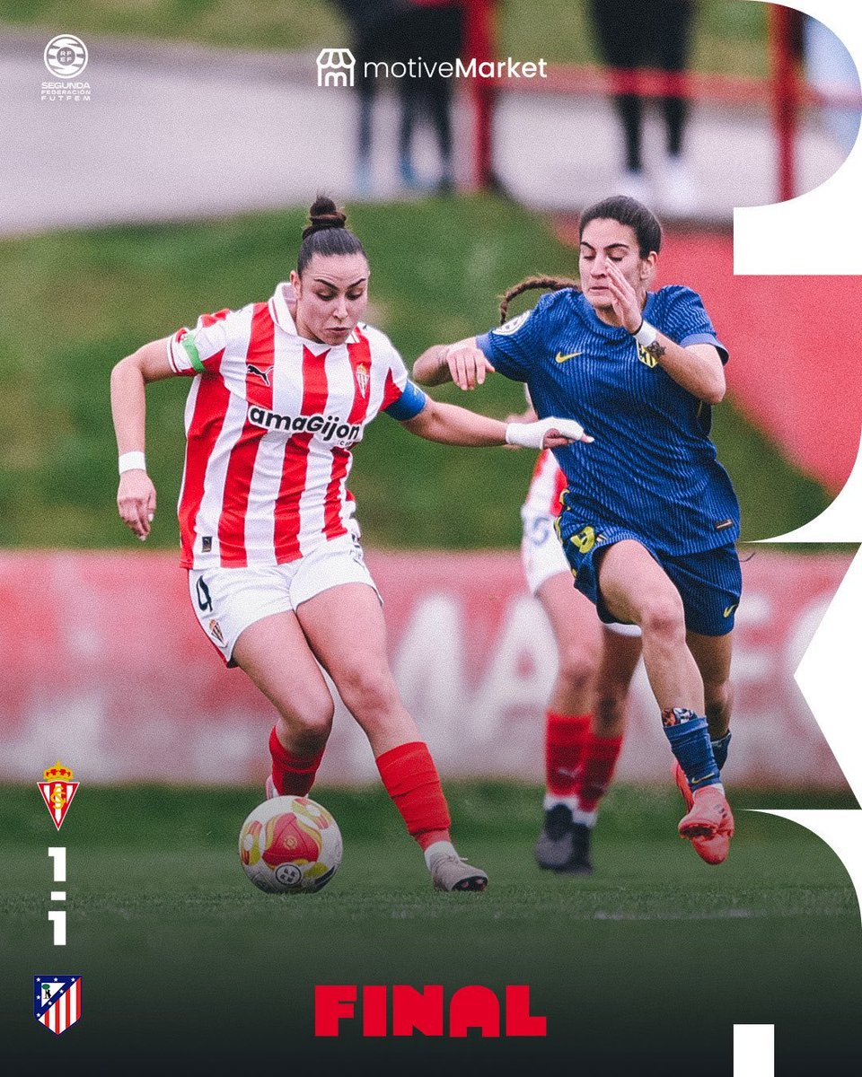 WosoMagazine's tweet image. 🚨JORNADA 1️⃣7️⃣🚨

#SegundaFederacionFutFem G1 

@RealSportingFem 🔴⚪️ 1️⃣➖1️⃣ @AtletiAcademia C 🔴⚪

⚽️🔴⚪ Ainhoa
⚽️🔴⚪ Adri Gómez

🏟Mareo

#wosomagazine🧩 #SportingFemenino #AupaAtleti