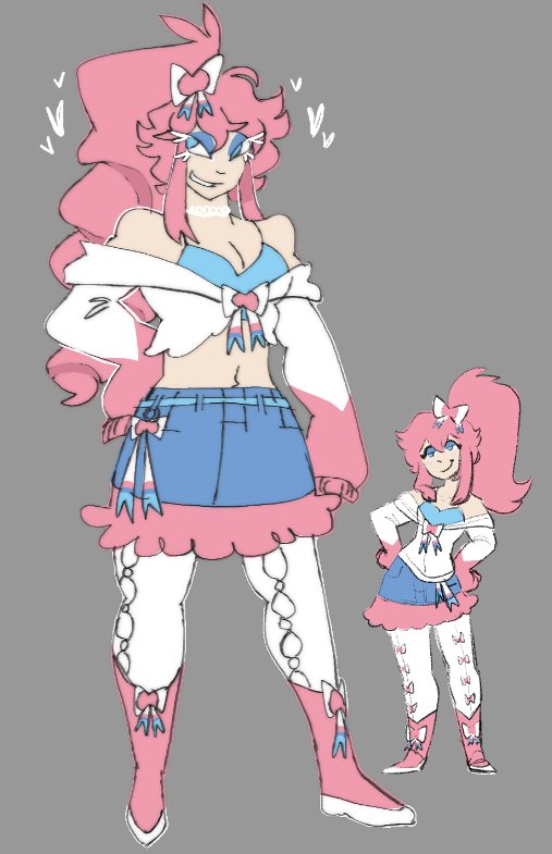 redrew my sylveon gijinka :D