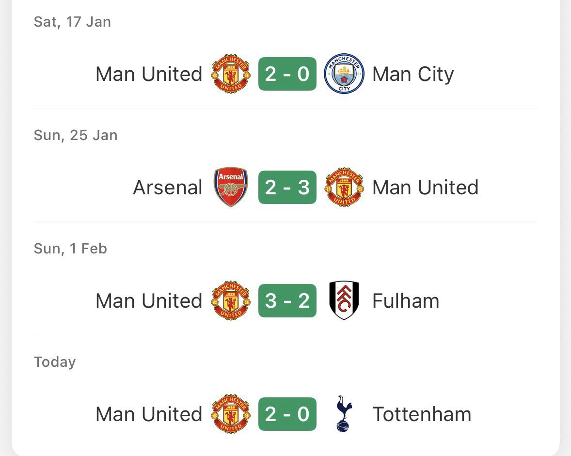UTDKobi's tweet photo. Be honest, do you think Amorim would’ve been able to get us these 4 wins in a row? https://t.co/e4TFZdHcqP