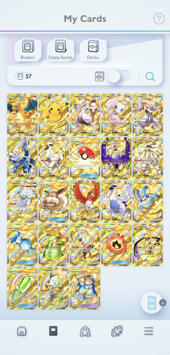 I was today years old when I realised you could “pinch” to zoom in or out on your collection to view more cards on your screen 🥸 #PokemonTCGPocket