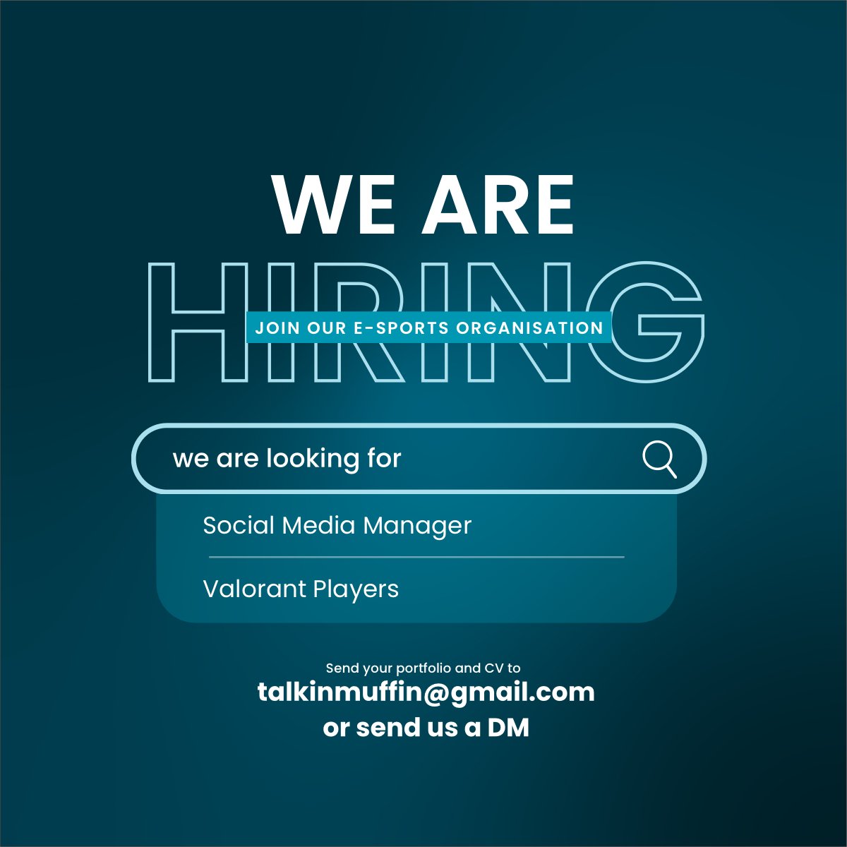 <a href="/BrickCityES/">Brick City</a> is adding one Valorant Premier player and an intern in our social media department to assist with coverage of the upcoming Valorant Premier cycle.

Feel free to reach out with questions 🚨✅️