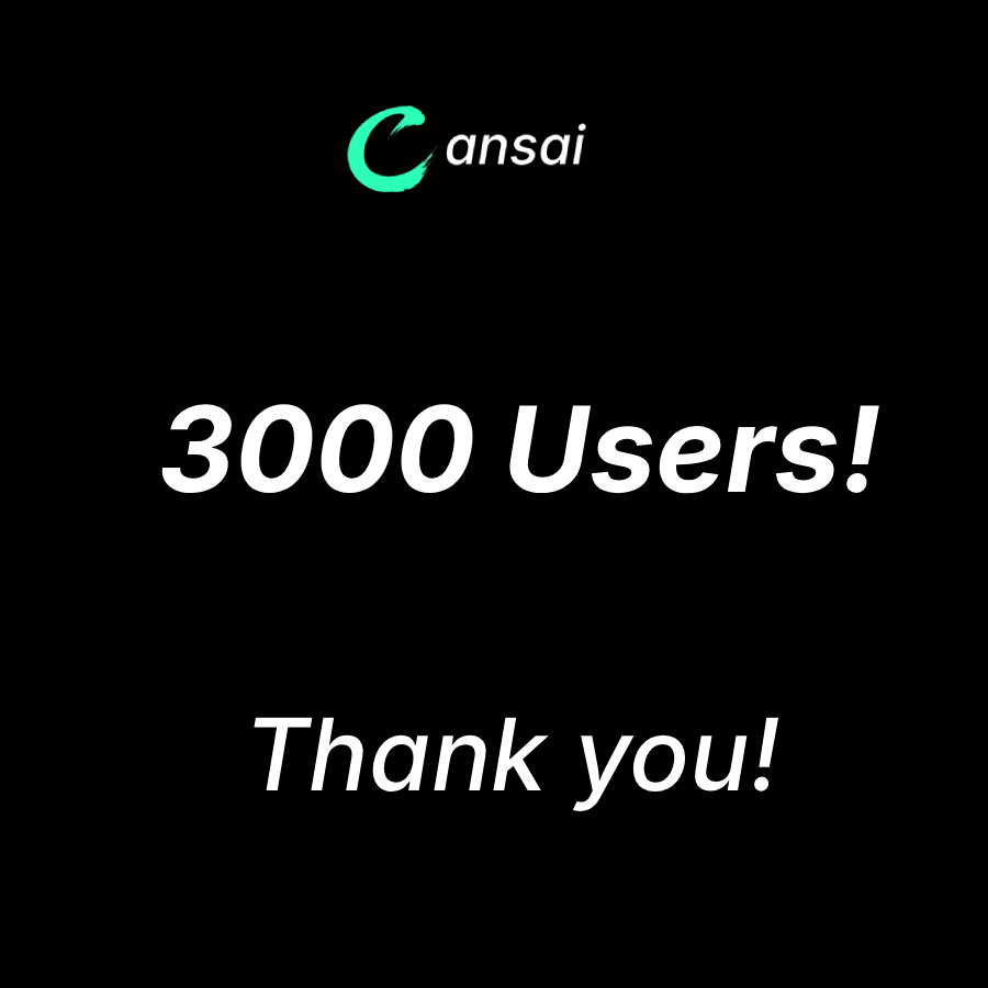 We've just passed 3000 users! 🚀📈

Thank you for trusting us.