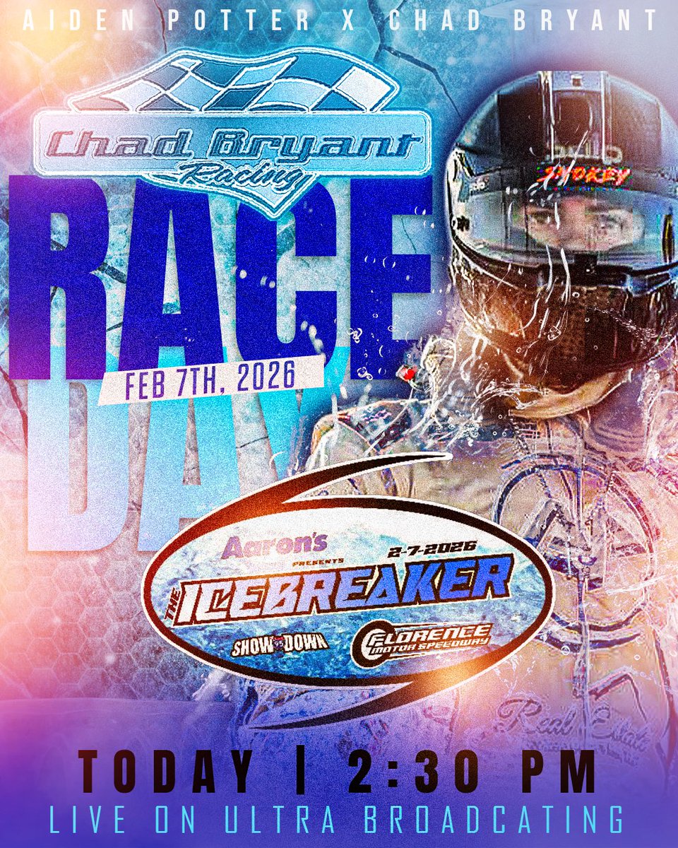 Aiden Potter makes his CBR debut TODAY at the 2026 Ice Breaker at <a href="/FmSpeedway2025/">Florence Motor Speedway</a> LIVE on <a href="/Ultrabroadcast1/">Ultrabroadcasting</a>