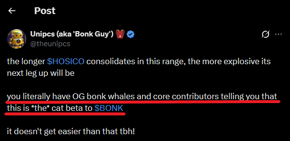 Apparently ''the bet against <a href="/bonkfun/">BONK.fun</a>''  (as STRICTLY mentioned by it's CEO)  has rugged, migrated to USD1... then rugged again.

You should NEVER let ANY fresh, bundled token overshadow this level of incompetence.

But hey! At least they're paying KOLs 5 fig paychecks!

$HOSICO