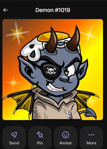 dahavalor's tweet image. GIVEAWAY ALERT 🚨 
I am Celebrating 1.5k Followers and I'll be givingaway Demons #1019 NFT  
Rules: 
1⃣ Follow me, @thetreegens and @yuckyducks
2⃣ Like, retweet, and mention 3 friends ❤️🔁

⌛️ Xpicker says the winner in 48 Hours