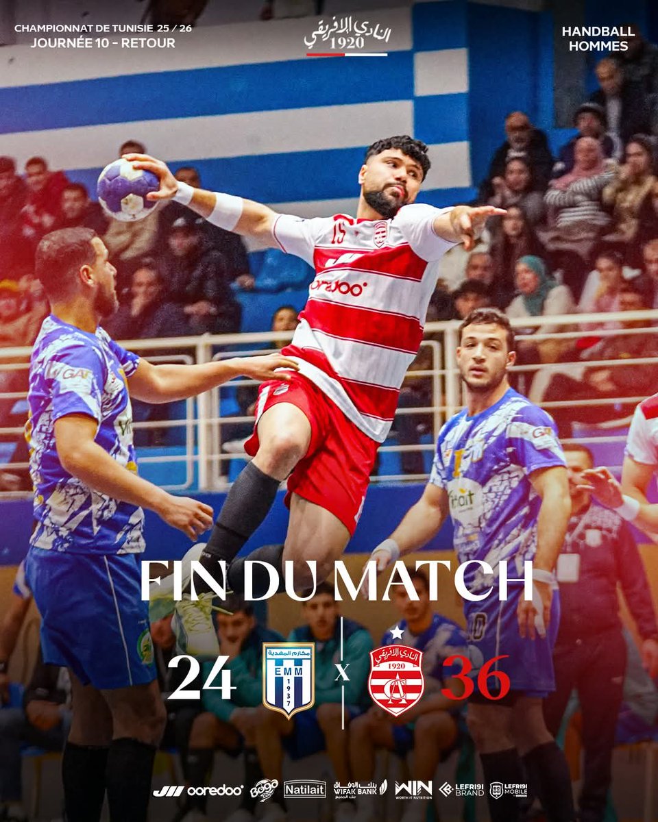 TeamCA_Officiel's tweet photo. ✦ 𝗙𝗨𝗟𝗟 𝗧𝗜𝗠𝗘

EM Mahdia [24-36] Club Africain 🇦🇹

#HandCA https://t.co/0jGphPhy8Q