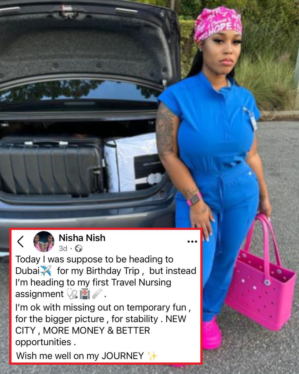 FightStorage's tweet image. Woman says she canceled her Dubai birthday trip after landing a nursing job!!👀