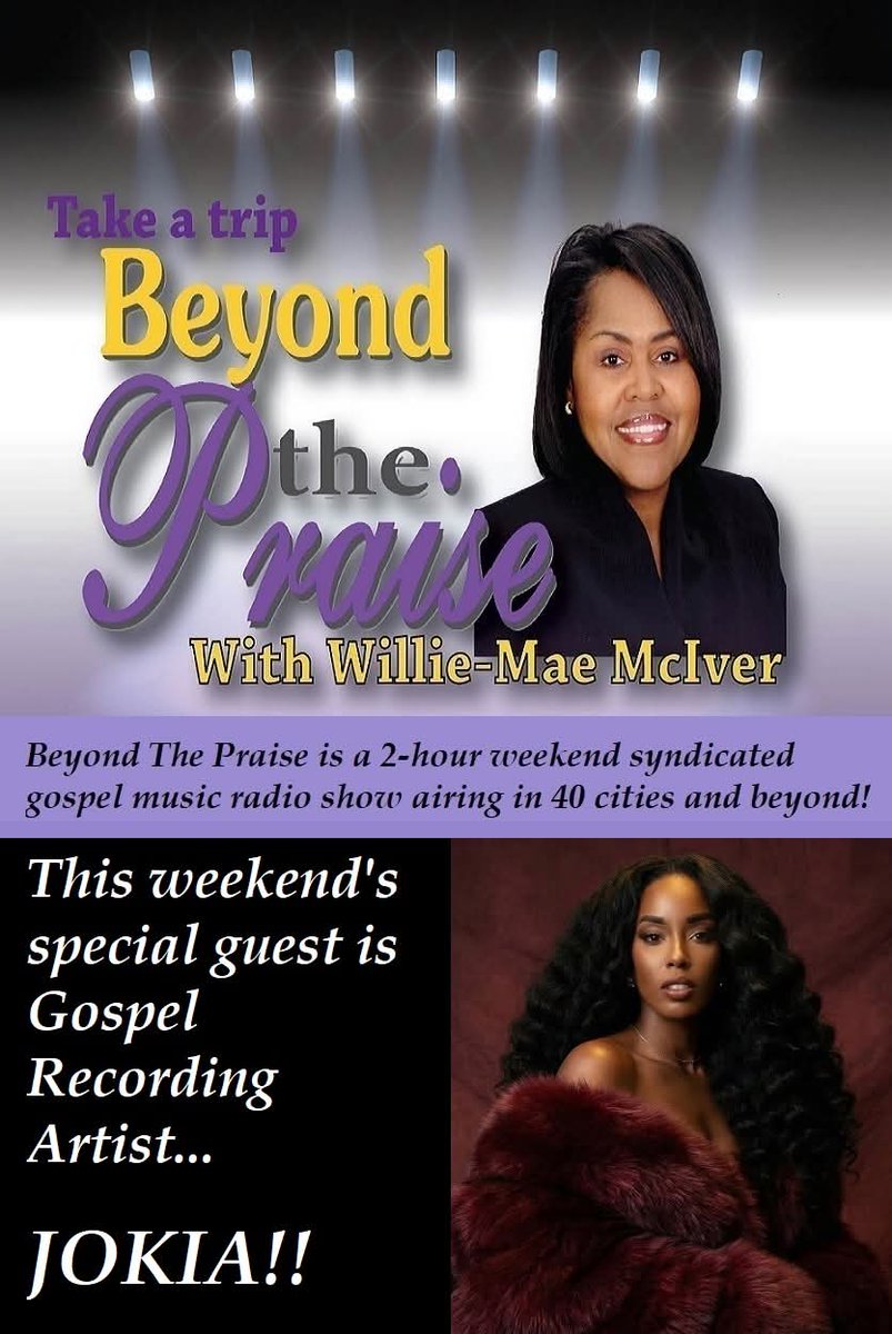 williemaemciver's tweet image. Tune in to BEYOND THE PRAISE this weekend for our special interview with Gospel Recording Artist...JOKIA!  Her latest single, SO HAPPY is available now!  #jokia #sohappy #BTP #beyondthepraise #gospelmusic #gospelradio @jokiamus