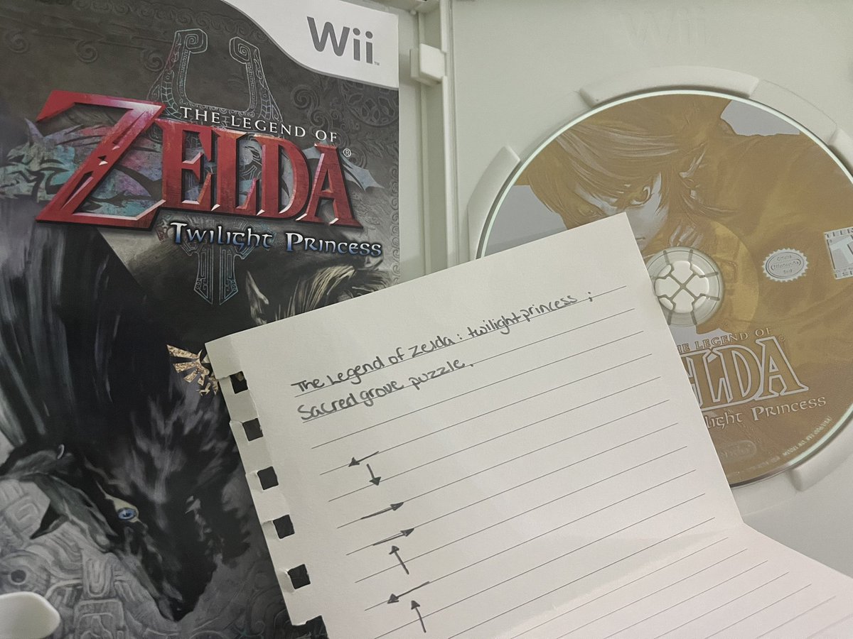 i hated the sacred grove puzzle so much as a kid that i wrote the solution down and kept it in the case so i have it on hand whenever i replayed the game
