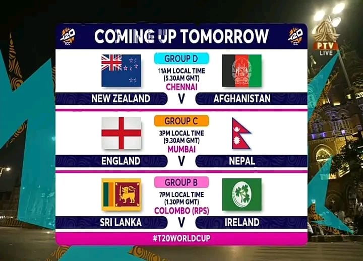PSLauction2026's tweet image. Tomorrow Matches 

Easy Win For New Zealand 🇳🇿 

#T20WorldCup #INDvUSA #PAKvsNET