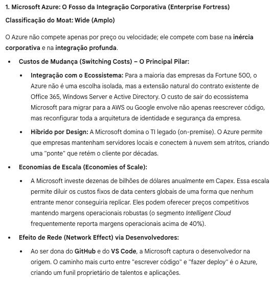 columbia50's tweet photo. Saber o retorno dos capex anunciados entre $150B e $200B por empresa, é essencial para entender a atratividade das empresas já que o negócio legado já é muito bom. Abaixo as vantangens do Azure da Microsoft https://t.co/nbQgjMTqo8