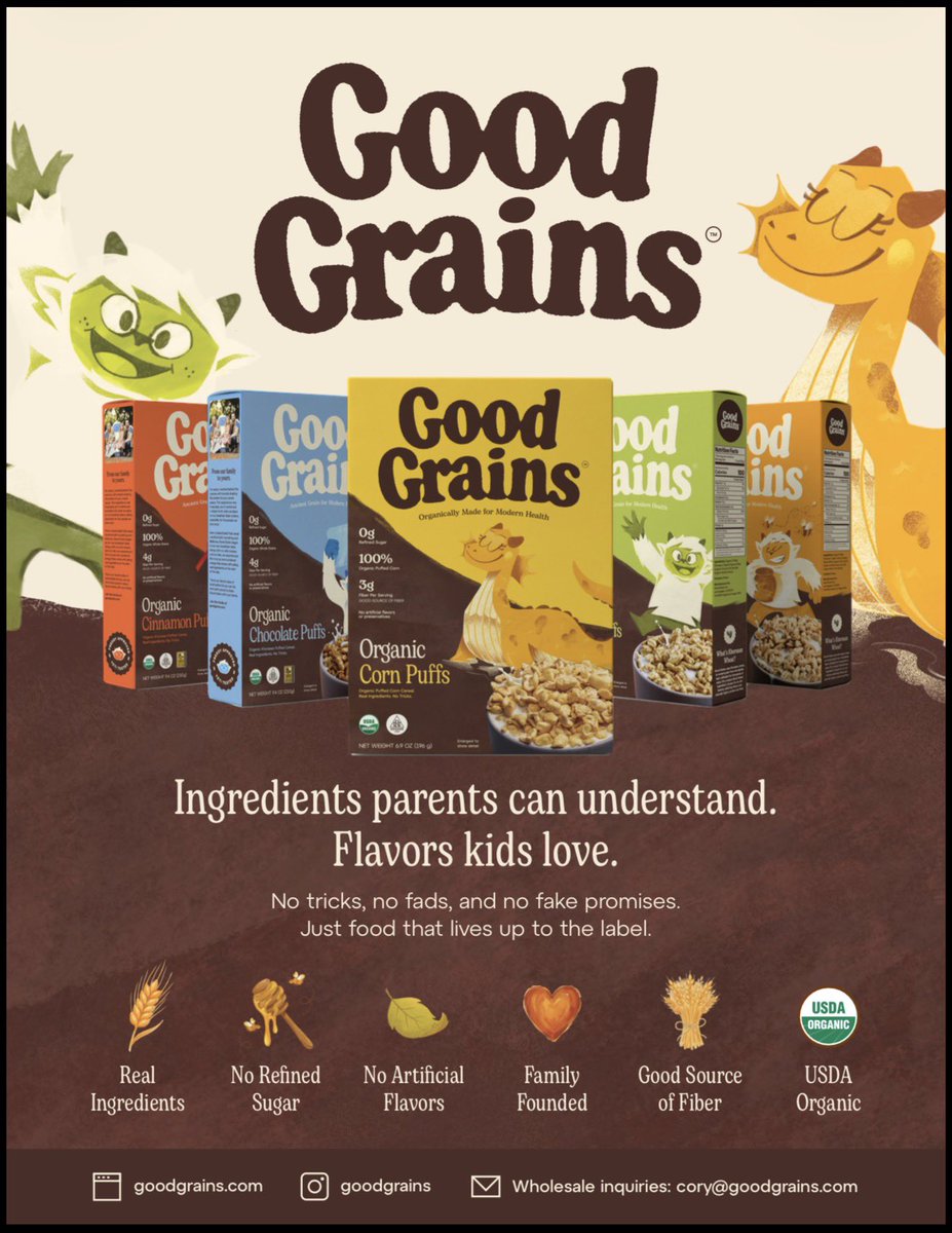 GoodGrainsOrg's tweet photo. 🚨 Big News from Good Grains 🚨

We’re officially launching our 5 cereal SKUs at Expo West on March 3rd! 🌾🥣

Come visit us at Booth 8608 on the 3rd Floor in the Hot Products / New Products Area to be among the first to taste our better-for-you cereals! https://t.co/xqD2Ywr0zU