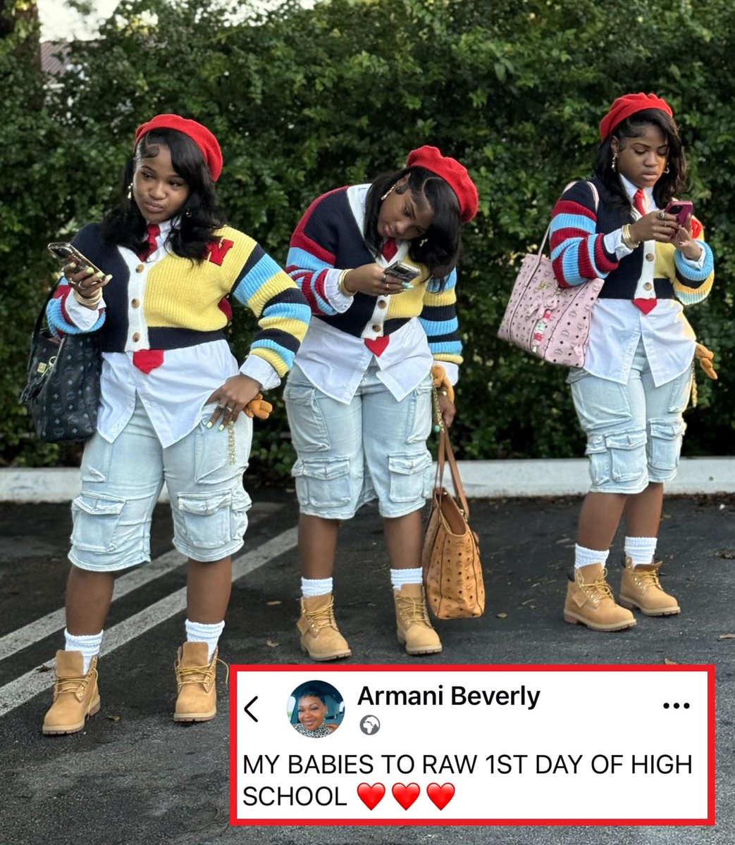 Mother goes viral after sharing her triplets' first day of school outfits 😍