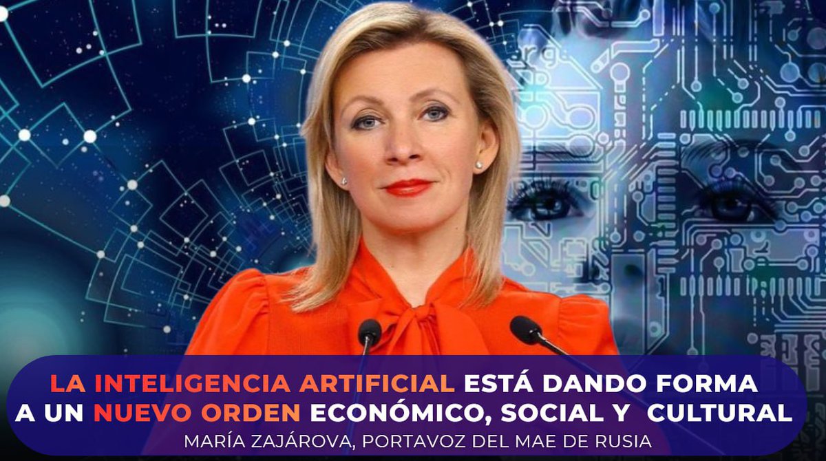 mae_rusia's tweet photo. 📰 En varios periódicos de #AméricaLatina ha sido publicado el artículo de la portavoz del @mae_rusia, María #Zajárova, “NeocolonIAlismo digital: el trasfondo político de la #InteligenciaArtificial”.

SEPA MÁS 👉 https://t.co/HFC2IPePNh https://t.co/JkAi8wL5jq