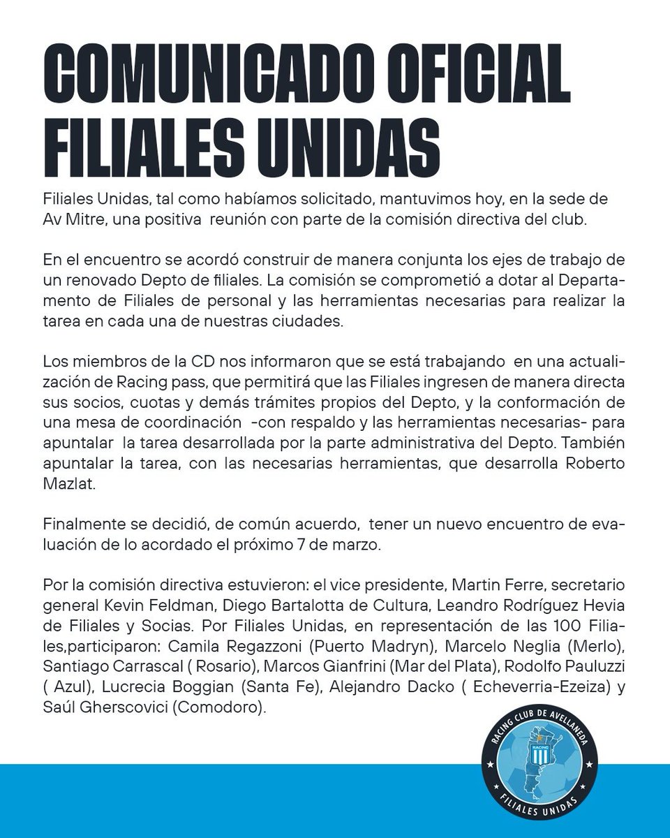 Filial Racing Rosario tweet media