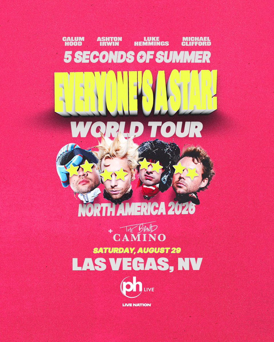 NORTH AMERICA!!! Your wish, our command… we’ve added three new shows in Birmingham, Buffalo, and Vegas, all of which are now on sale!! EVERYONE’S A STAR! WORLD TOUR @ 5sos.com/pages/tour