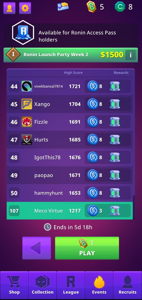 🎮 Let’s grind <a href="/RumbleArcade/">Rumble Arcade</a>!

And if you join using my link, there’s a special reward waiting for you 👀

play.rumblearcade.io/?deepLink=aUF9…

🏆 Top 40 players until Wednesday, February 11
will receive a Ronin Access Pass

With it, you’ll earn USDC + items from Ronin Launch Party event 💰