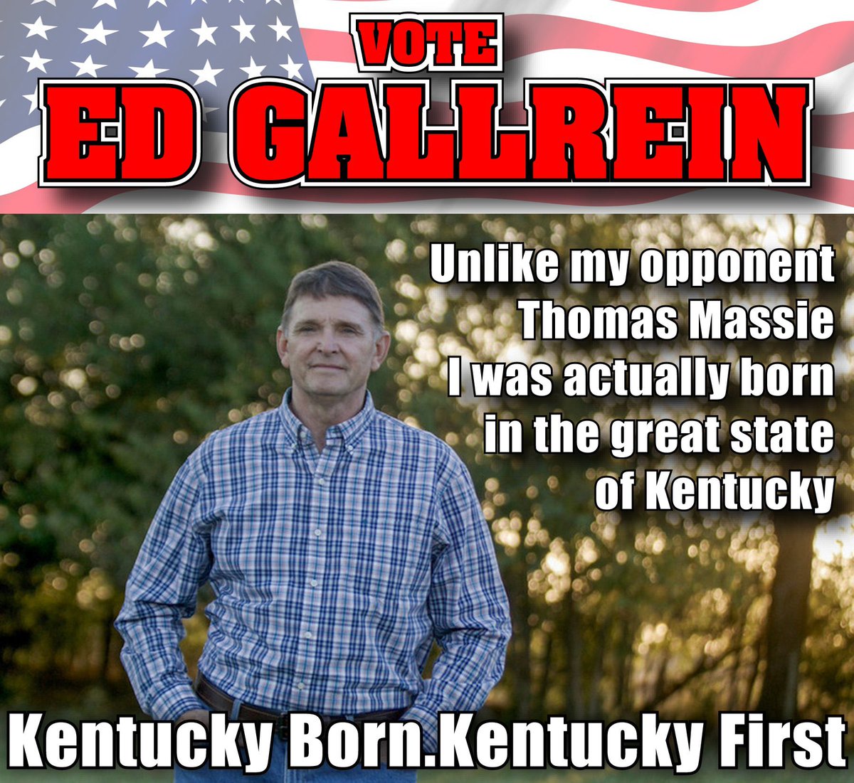 Thomas Massie is from West Virginia. 

Pass it on.