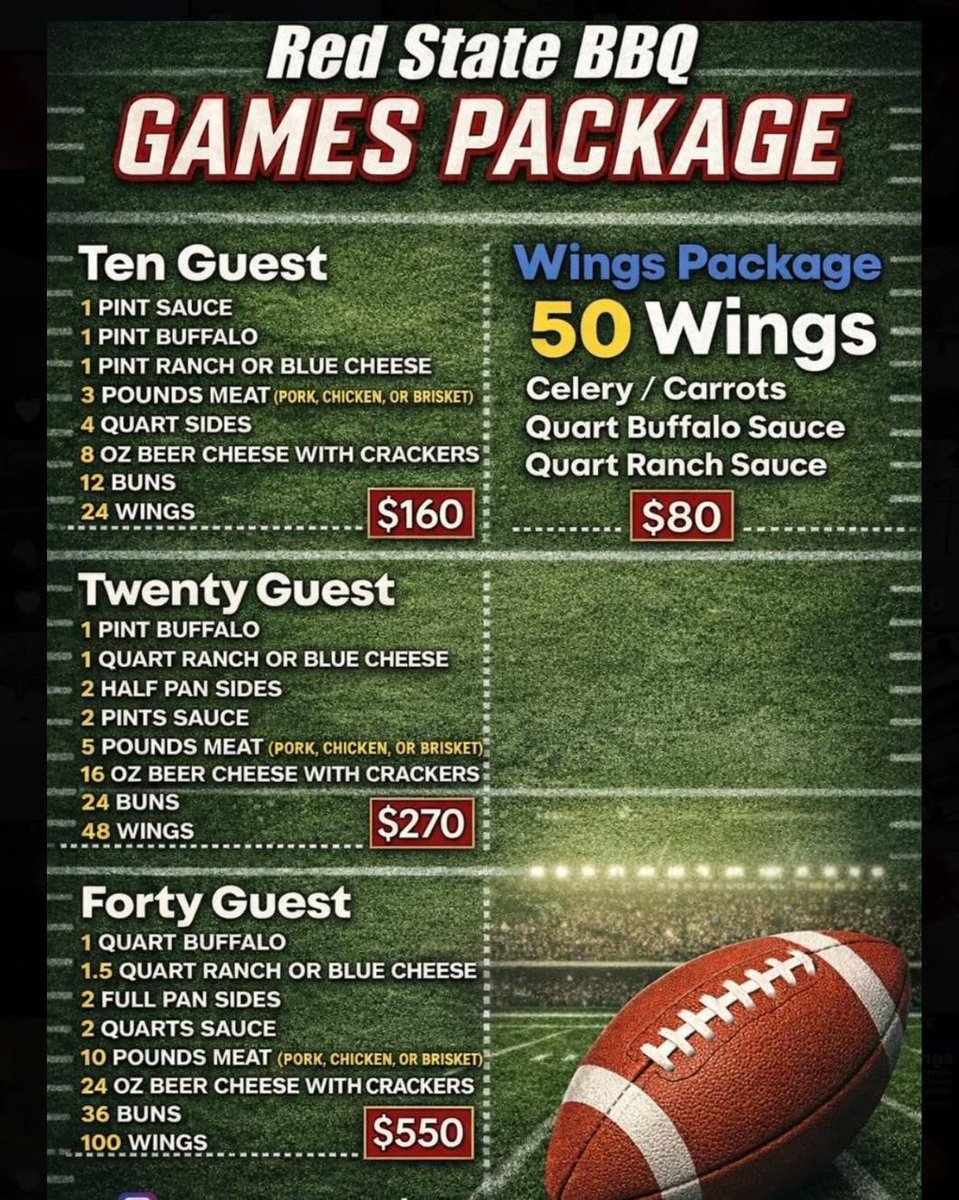 Let us handle the food so you can focus on the game! Order now ➡️ 859-233-7898 🏈🏀

All Game Day Packages come with a FREE bottle of our NEW Super Sunday Sauce!

#gameday #bbn