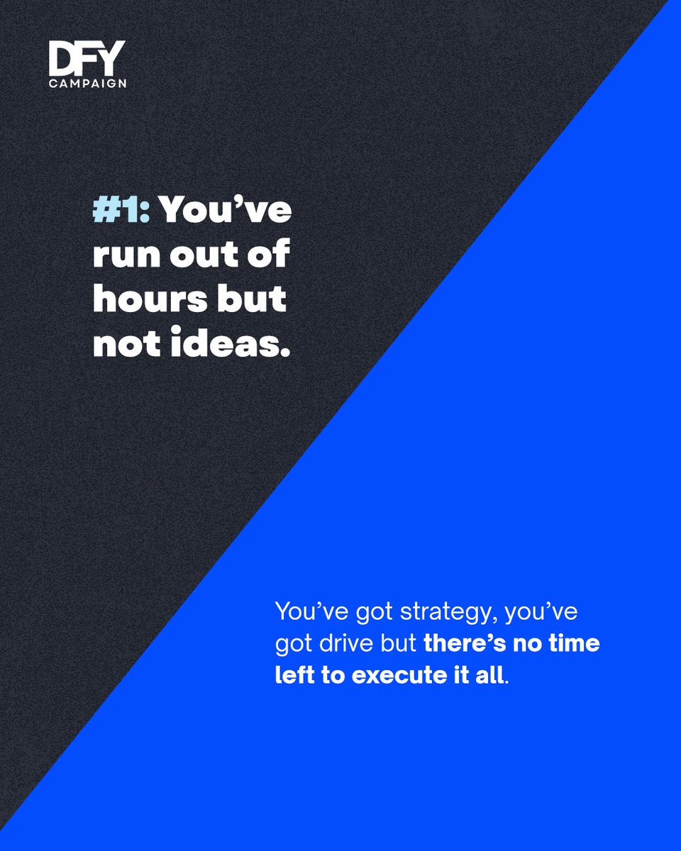 DFYCampaign's tweet photo. DIY works... until it doesn't 🫢

Here are 3 signs you've hit the ceiling and it's time to let someone else take the wheel ➡️ https://t.co/F7psBcMx24
