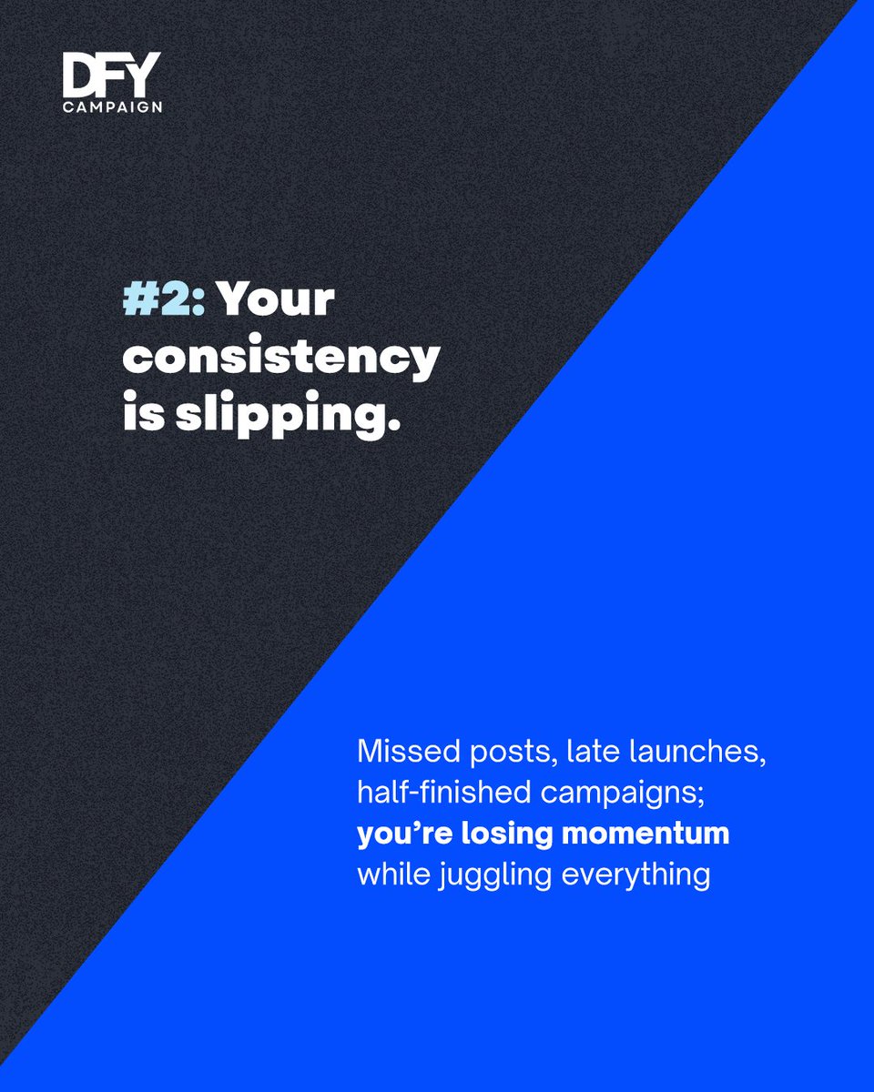 DFYCampaign's tweet photo. DIY works... until it doesn't 🫢

Here are 3 signs you've hit the ceiling and it's time to let someone else take the wheel ➡️ https://t.co/F7psBcMx24
