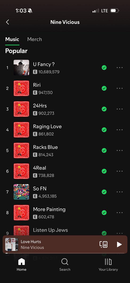 slattgospal's tweet image. Riri is gonna be the first song from B4EM to surpass 1M