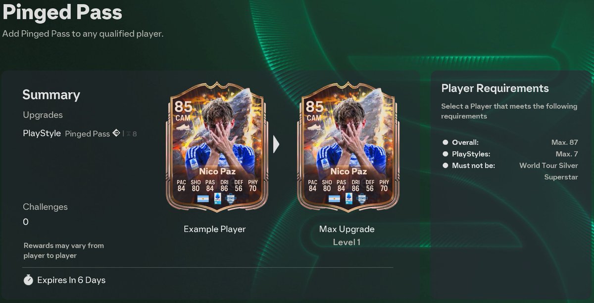 🚨PINGED PASS EVO 🚨

From the Flash Event you can get Pinged Pass which is good for the Future Stars EVO (if you don't go for Pinged Pass+) ✅