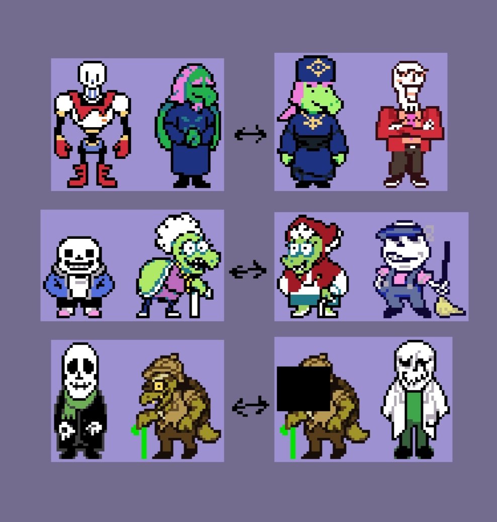 X_Dark_Eye_X's tweet photo. Due to INCREDIBLE circumstances (#rudespawn), I have to change some swaps in my underswap (warpedsun).
#underswap
#undertale
#deltarune https://t.co/GlQzqPtqak