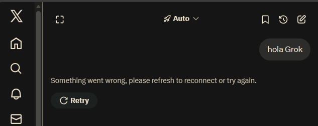 aún no había probado @Grok, así que desde X he intentado entablar una conversación...