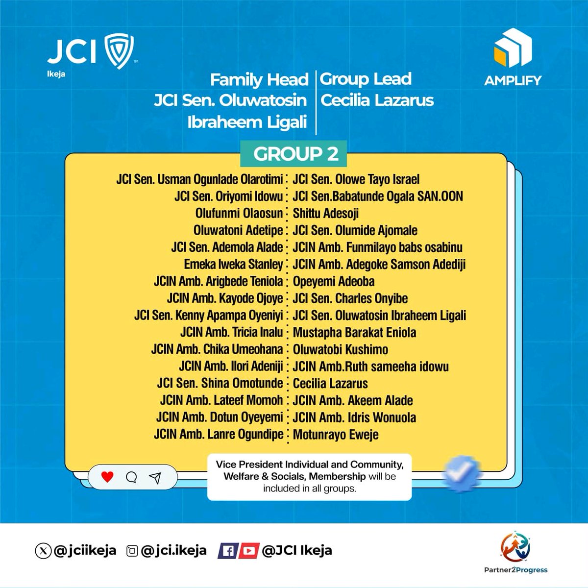 jciikeja's tweet photo. A family that dines together, grows together. ��
Unveiling the JCI Ikeja Family Groups, our platform dedicated for bonding, love, and mutual growth.
#Partner2Progress
#jciikeja
#AMPLIFY
#jcinigeria
#jci https://t.co/4ZWErDm77B