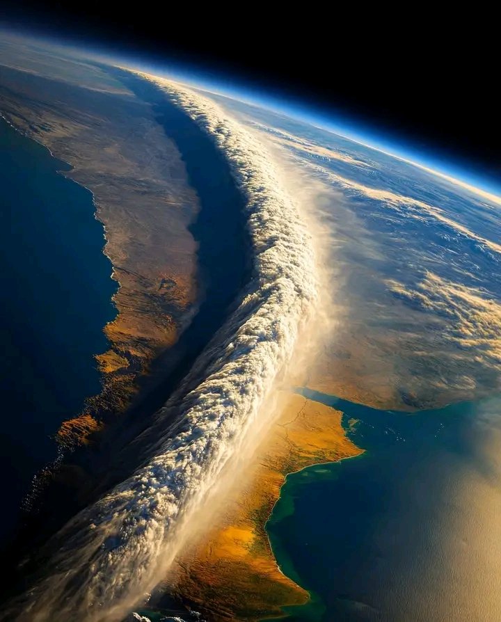 This Isn’t An Ocean Wave.
Its More Than A 1,000 Mile Long Cold Front.
Stretching Over Southern Chile And Argentina 🌍
Seen From Space.