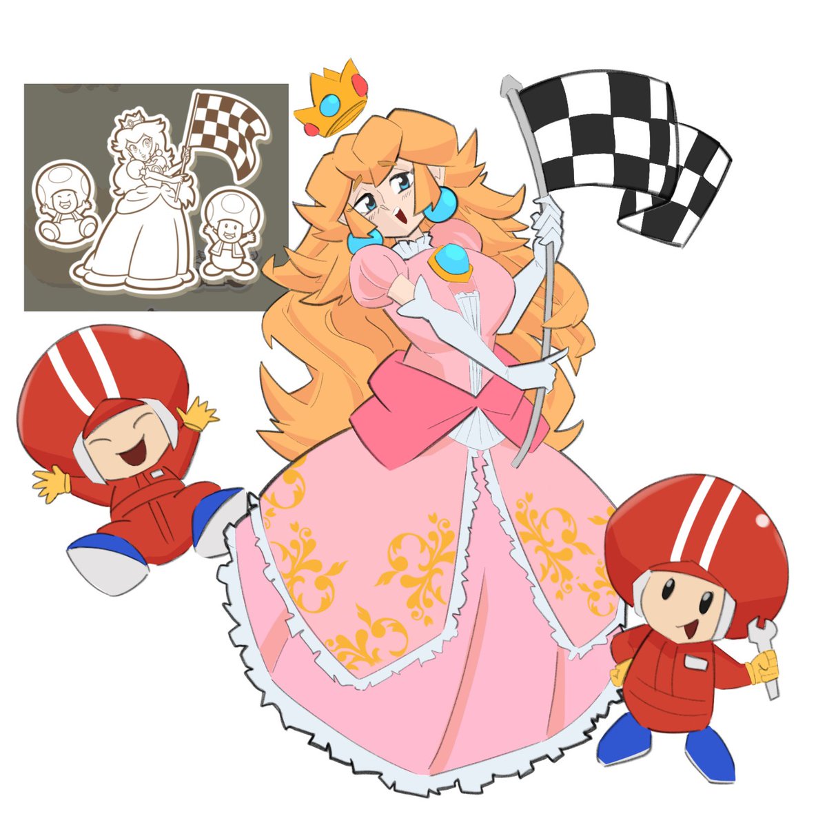 Super Nintendo World Peach stamp