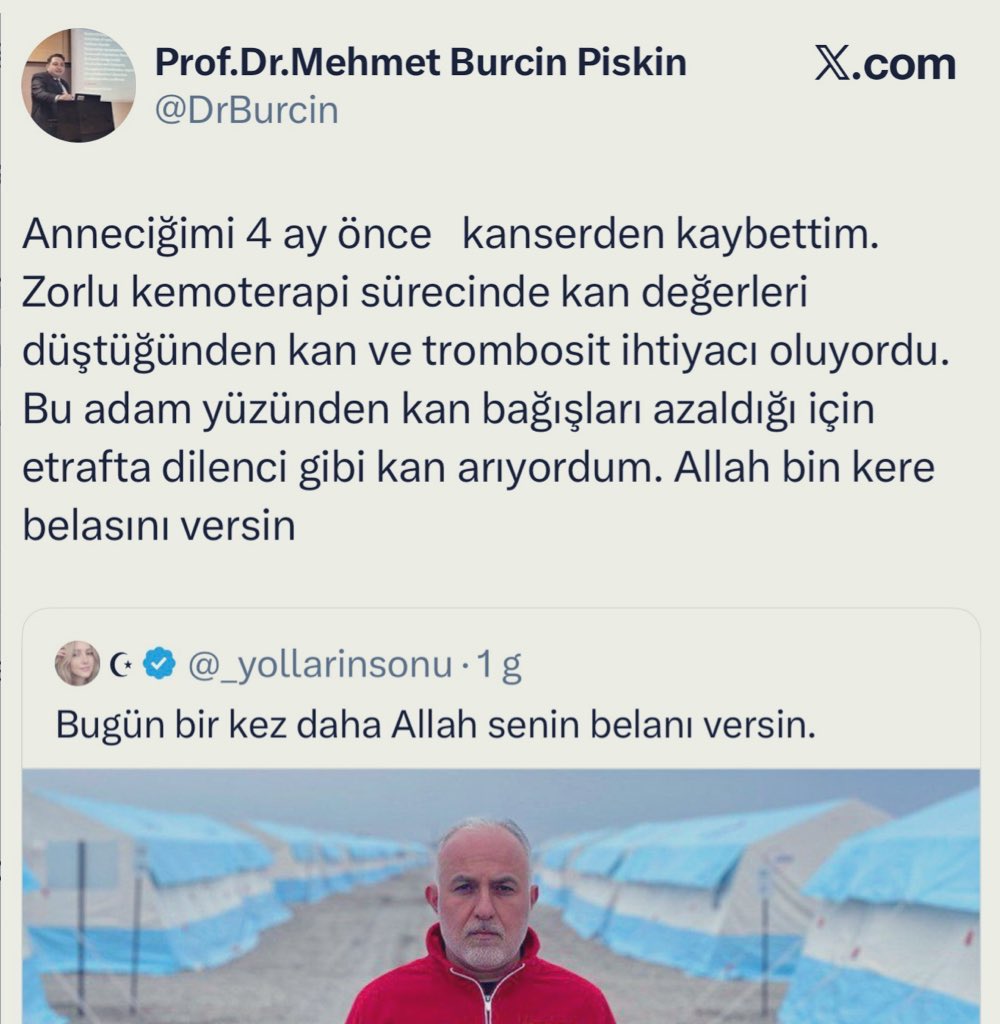 Anlattığına göre, güya annesinin tedavi sürecinde yanındaymış ama ihtiyacı olan kanın canlı donörden aktarıldığını bilmiyor… Üstelik bu kişi YTÜ’de bir profesör! <a href="/DrBurcin/">Prof.Dr.Mehmet Burcin Piskin</a>
