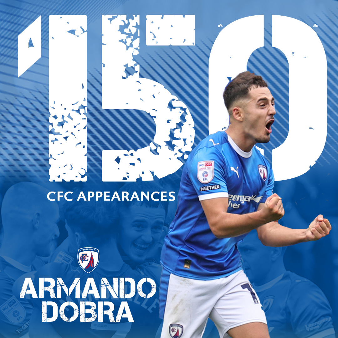 1⃣5⃣0⃣ appearances for Dobs 🪄

#Spireites